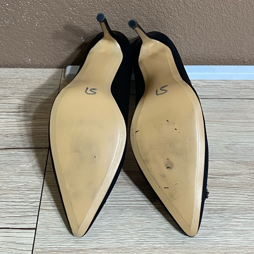 EKS Kricoa Satin High Heel Pumps Black 8 - Picture 12 of 16